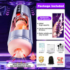 Space plane cup telescopic automatic electric male masturbation simulation channel sex supplies warm up panting voice